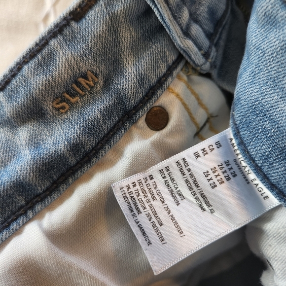 American Eagle AEO Mens Slim Jeans Next Level Flex Light Wash 26x28 Stretchy - Picture 5 of 9